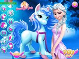 Disney Frozen Games - Frozen Elsa Pony Caring - Disney Frozen Movie Cartoon Game for Kids