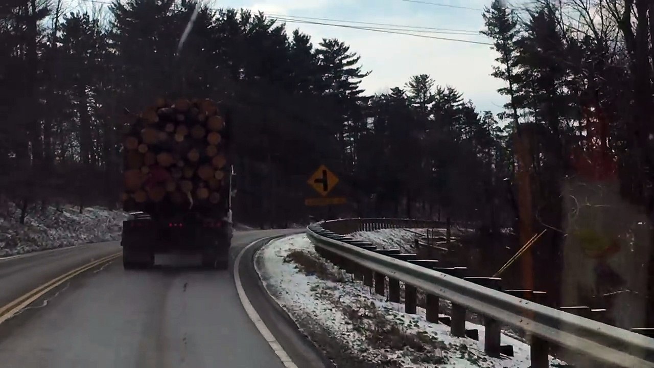 Loaded Log Truck Crash!!