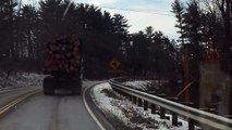 Loaded Log Truck Crash!!