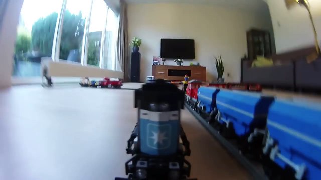 Enormous 6 Lego city train crash with Horizon Express, Maersk, 7755, 7740, 7745, 3677