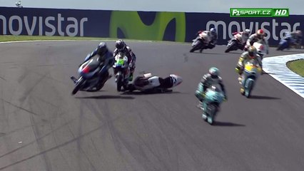 Moto3 Australian GP - Phillip Island crash Mcphee - Bastianini - Migno