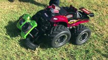 Playtime at the Park Batman vs Superman Monster Trucks Power Wheels Ride On Car for kids S