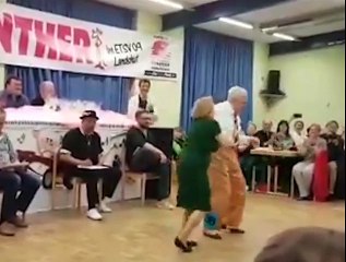Couple 86 Year Old kings The Dance Floor
