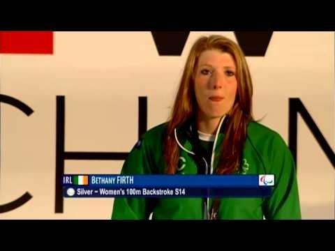 Swimming - women's 100m backstroke S14 medal ceremony - 2013 IPC Swimming World Championships
