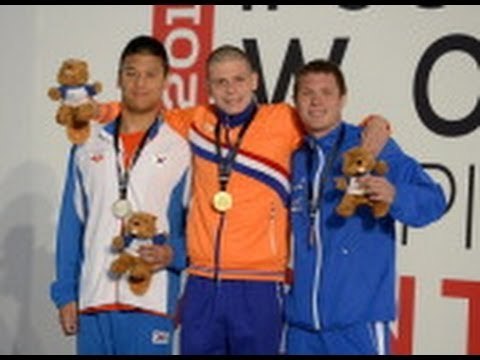 Swimming - men's 100m backstroke S14 medal ceremony - 2013 IPC Swimming World Championships Montreal