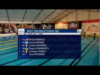 Swimming - men's 50m breaststroke SB2 - 2013 IPC Swimming World Championships Montreal