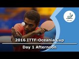 2016 ITTF-Oceania Cup - Day 1 Afternoon
