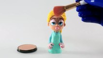 UGLY Elsa Makeover! Slime Makeup Hair Coloring Frozen Superhero Stop Motion Movies-6