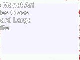 Rikki Knight RKLGCB3552 Claude Monet Art Water Lilies Glass Cutting Board Large White