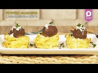 Peynirli Makarna Çanaklarında Köfte Tarifi