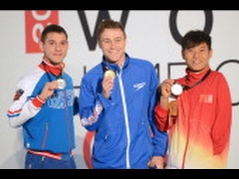 Swimming - men's 200m individual medley SM8 medal ceremony - 2013 IPC Swimming World Championships