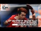 2016 Croatia Open Highlights: Joo Se Hyuk vs Ho Kwan Kit (1/2)
