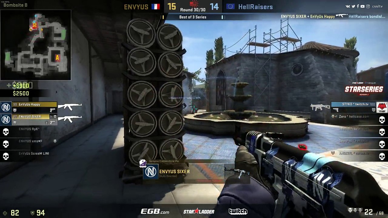 CSGO: Styko forces OT with a super close defuse