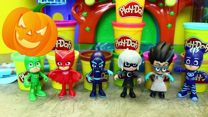 Download Video: PJ Masks IRL Owlette Pranks Baby Gekko & Luna Girl Art With Romeo & Catboy + Play Doh Anim