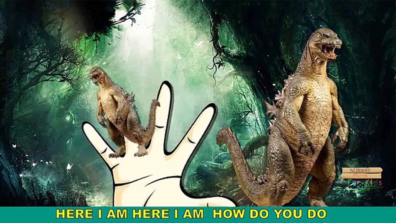 Godzilla Cartoon Finger Family Rhymes | Godzilla Cartoons Finger Family Nursery Rhymes For Children