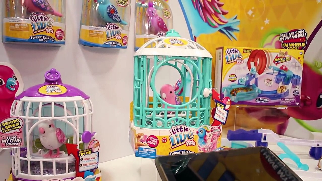 Little Live Pets TOY FAIR 2016 Tweet Talking Bird, Lil Frog, Turtle, Mouse, Snuggles Puppy-aPADY9zqN6w