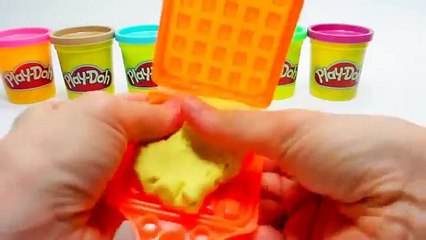 Play Doh - Cats Waffle Maker :) Videos for Children Cooking Learn Colors playset Funny Son