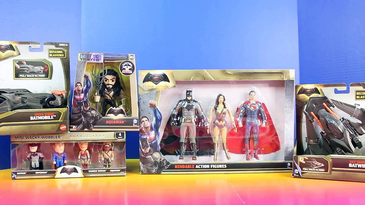 Huge Batman V Superman Collection Bobble Heads Bendable Action Figures Batmobile And Batwing-yihsKJx3yno