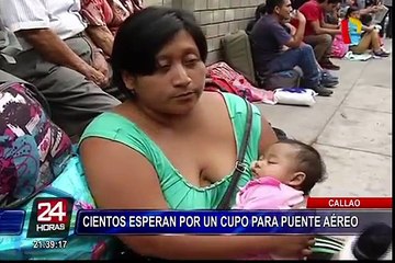 Callao: cientos continúan a la espera de viajar en puente aéreo de la FAP