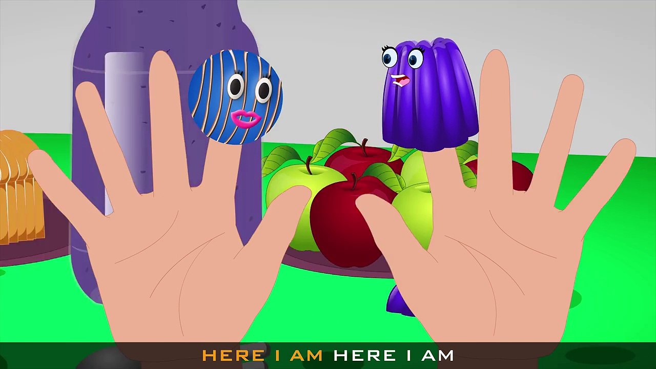 Jelly Bean, Ice Cream, Jelly, Cake Pop and Lollipop Finger Family Songs