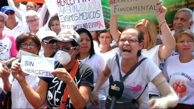 Venezuelans protest medicine shortages