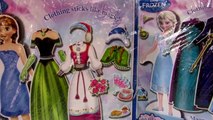Frozen Disney Princess Dress Up Elsa, Anna, Ariel & Cinderella Wooden Magnetic Doll Muñeca