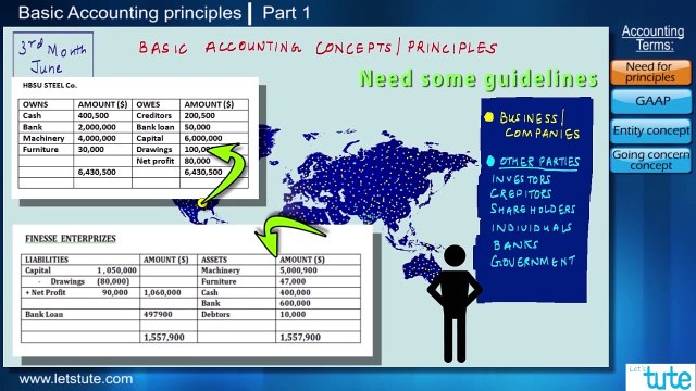 Accounting Principles | Entity | Going Concern Concept | GAAP | LetsTute Accountancy