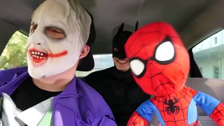 New Superheroes Dancing in a car | Little Zombie & Scarecrow & Joker | In Real Life Superh
