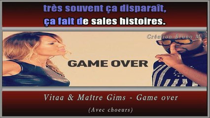 Vitaa & Maître Gims - Game over KARAOKE / INSTRUMENTAL