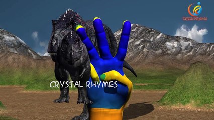3D Dinosaur Animation T-REX Finger Family BY KidsW
