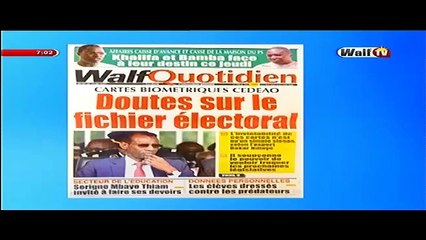 Revue de presse Walftv du 23 mars 2017