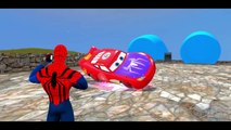 COLORS MCQUEEN CARS on TRUCK with Spiderman & Superheroes and Nursery Rhymes Kids Songs
