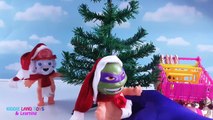 Paw Patrol Skye Chase and TMNT Donatello Baby Dolls Decorate Christmas Tree Knocking it Ov