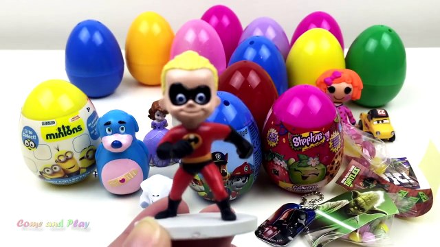 22 Surprise Eggs!!! Paw Patrol Shopkins Star Wars Ninja Turtle Lalaloopsy Minion Plus Loads More-C22NzTLpUGM