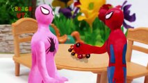 Spiderman Frozen Elsa playdoh StopMotion Venom caused the accident with Elsa, play-doh play-doh,play doh videos, huk