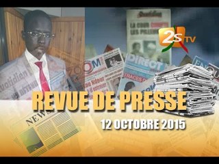 REVUE DE PRESSE DU 12 OCTOBRE 2015