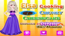 Permainan Elsa Frozen Memasak Roti Keju Brownies - Elsa Cooking Chunky Cheesecake Brownies