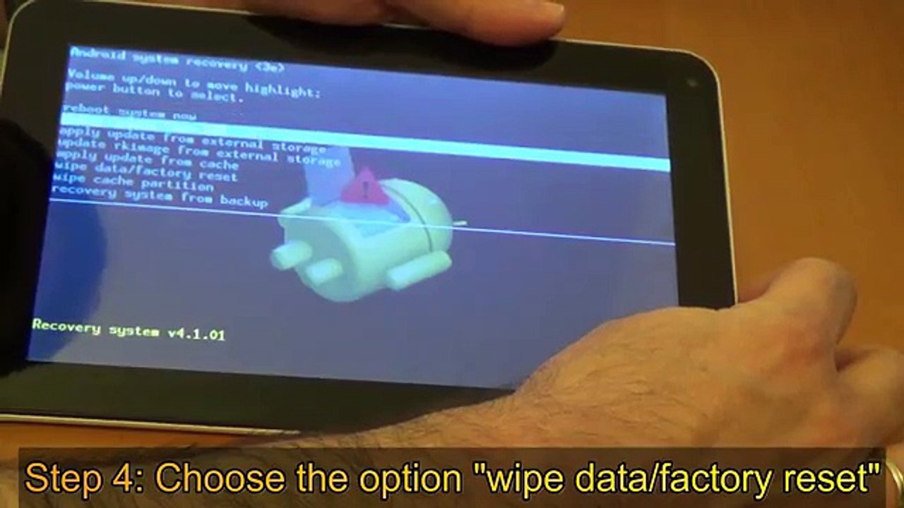 How to reset Chinese Android tablet