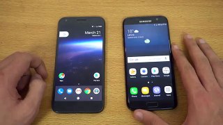 Google Pixel XL Android O vs Samsung Galaxy S7 Edge - Speed Test! (4K)