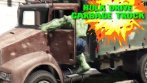 The HULK Smash Superhero Cartoon Drive Garbage Truck At Beach l Nursery Rhymes l Garbage Trucks Rule-jn