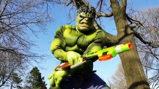 Incredible HULK vs ZOMBIE Horse Army IRL - Nerf War - Superhero Movie In Real Life - Marvel-V4Jhhz