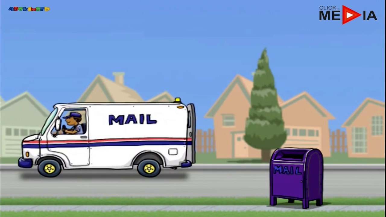 Mail Lastwagen cartoon für kinder, zeichentrickfilme für kleinkinder, lehrreicher zeichentrickfilm-tz1