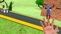 Easter Eggs Learn Transport Vehicles Names | Superheroes Finger Family Nursery Rhymes 3D A