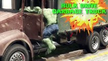 The HULK Smash Superhero Cartoon Drive Garbage Truck At Beach l Nursery Rhymes l Garbage Trucks Rule-j