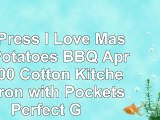 CafePress  I Love Mashed Potatoes BBQ Apron  100 Cotton Kitchen Apron with Pockets