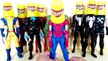 Play doh surprise superhero Hulk, Spiderman, Venom, Iron Spider, Thor, Black Spiderman