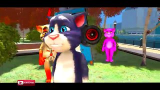 FIRE TRUCK COLORS FOR KIDS & COLORS TALKING TOM EPIC PARTY NURSERY RHYMES SONGS FOR CHILDR