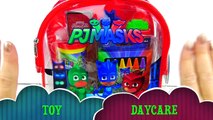 PJ Masks Fun Activities Backpack with Stickers, Coloring Book, Softee Dough, Play Scenes and More!-85zGN