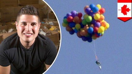 Man who flew balloon chair over Canada fined $26,500 for stunt