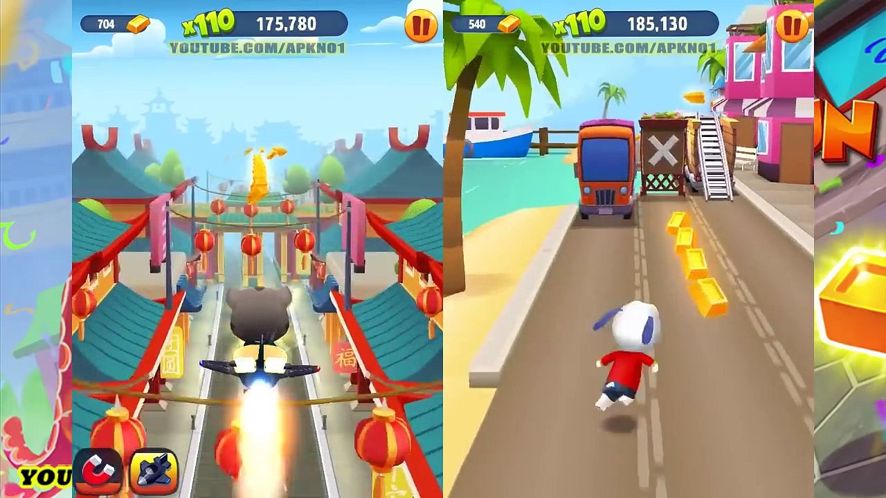 Talking Tom Gold Run Android Gameplay - Talking Tom VS Talking Ginger VS Talking Hank Ep 2